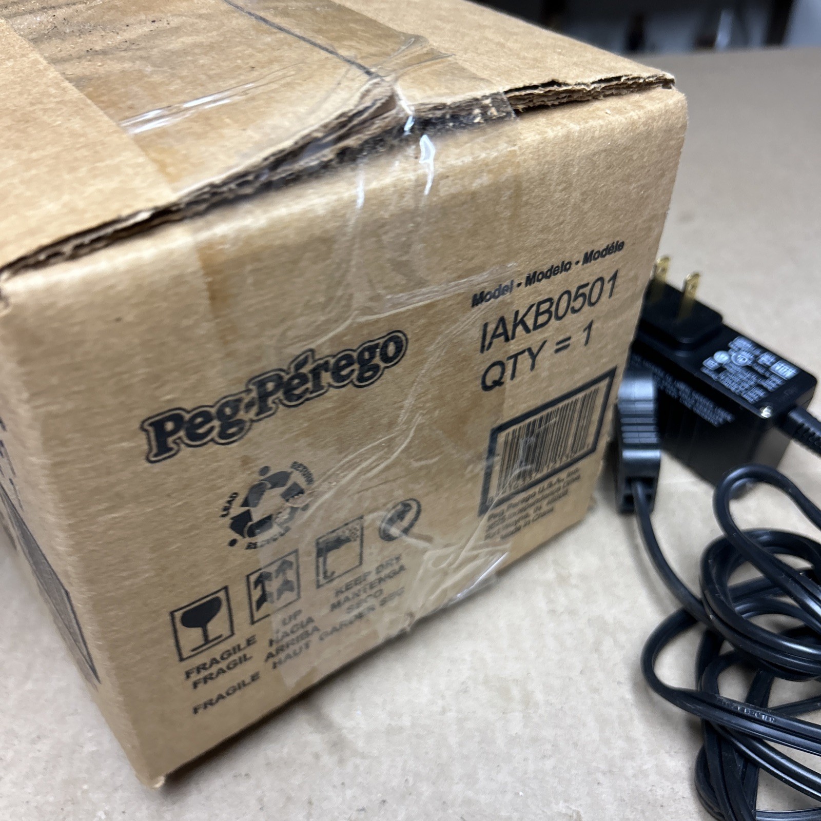 Genuine OEM Peg-Perego 12-Volt Battery For Ride On Vehicles, IAKB0501 W/ Charger
