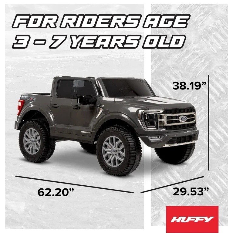 Huffy Ford F-150 12V Battery Powered Ride-On Truck, Ages 3-7