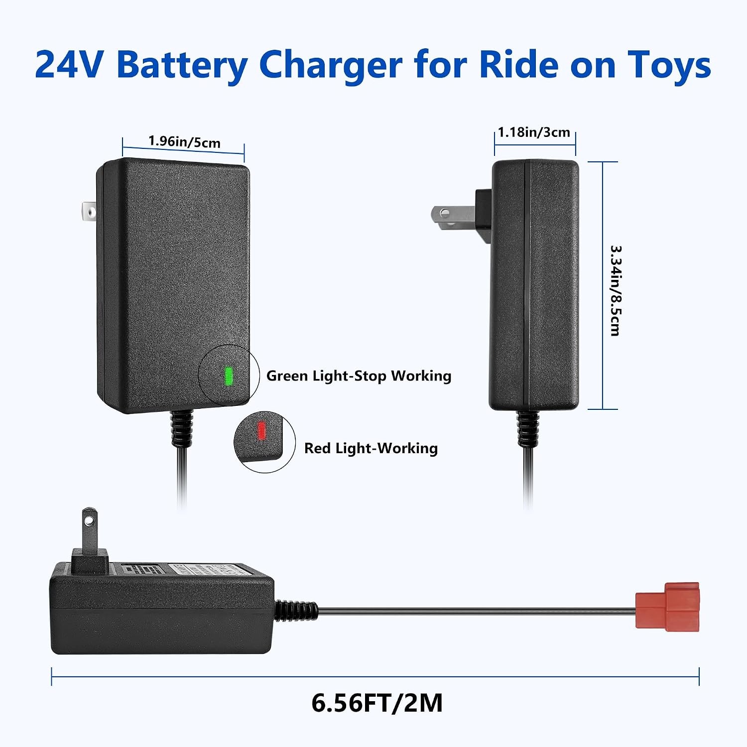 24V Ride On Toy Charger Volt Battery Charger for Kids Compatible with Ride On