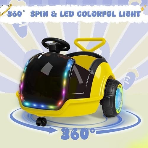 ANPABO 3-in-1 Electric Push Ride On Car, 12V Kids Ride On Toy w/Remote Contro…