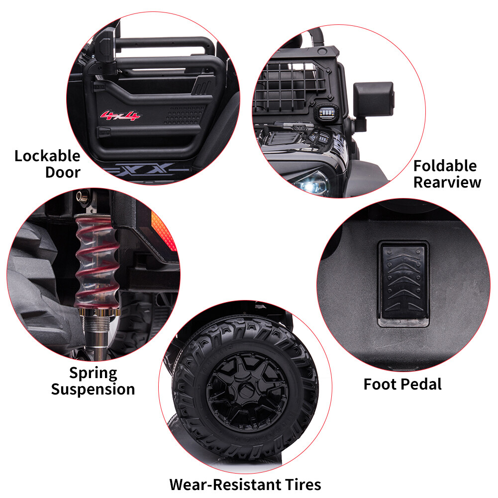 24V Ride On Truck Car Toys Electric Vehicles w/Parent Remote for Kids Xmas Gift