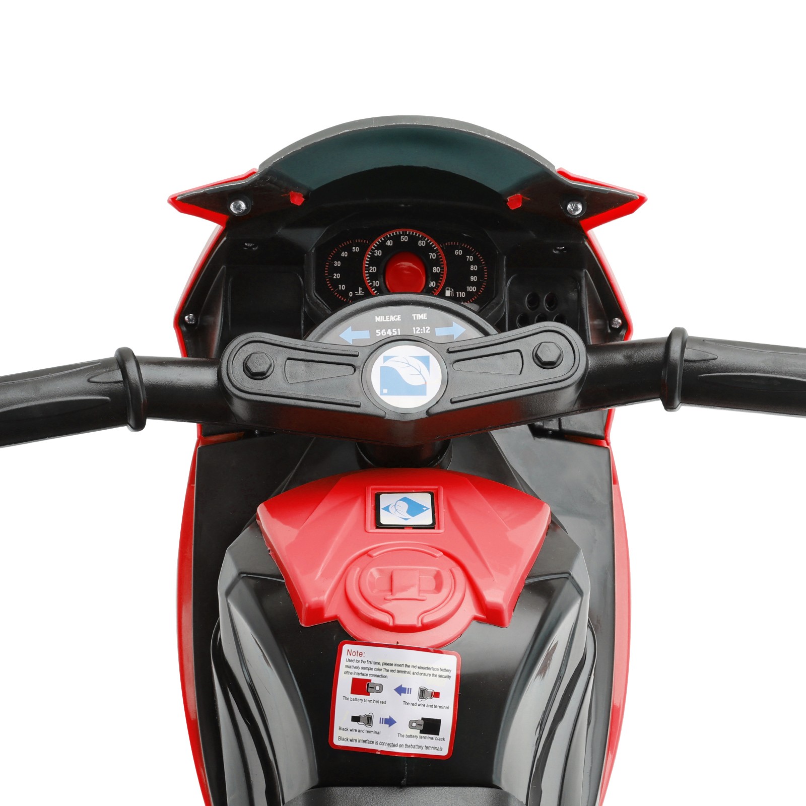3Wheel 6V Kid Ride On Motorcycle Electric Toy With Remote Control LED Light Red