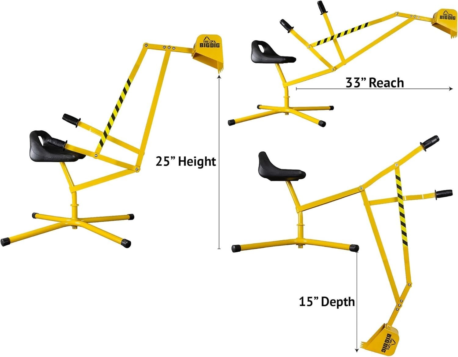 Kid’s Yellow Excavator Toy with 360 Rotation Base