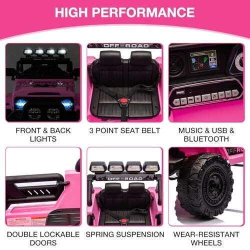 12V Electric Ride On Truck Car Toys w/Remote Control 3 Speed Music for Kids Xmas