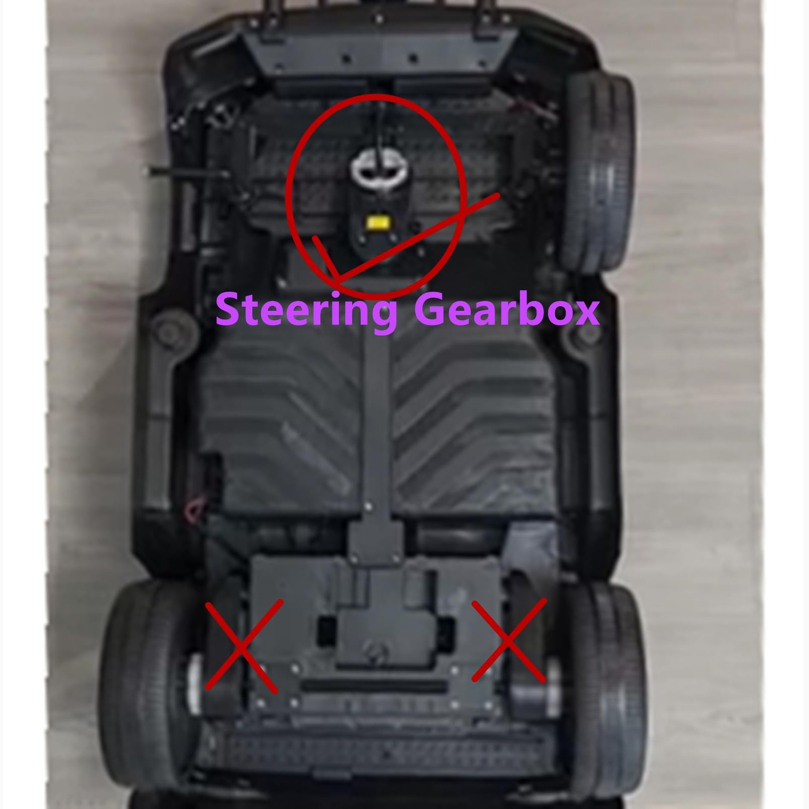 24V 390 Children Electric Car Steering Gearbox with 24 Volt Large