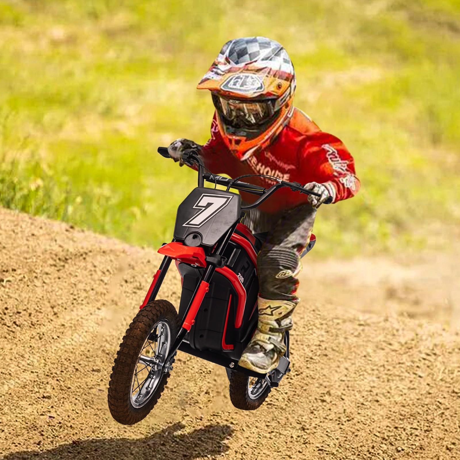 Kids 24V Electric Dirt Bike Off Road Bike Ride On Motorcycle Motocross 2 Speeds