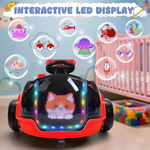 ANPABO 3-in-1 Electric Push Ride On Car, 12V Kids Ride On Toy w/Remote Contro…