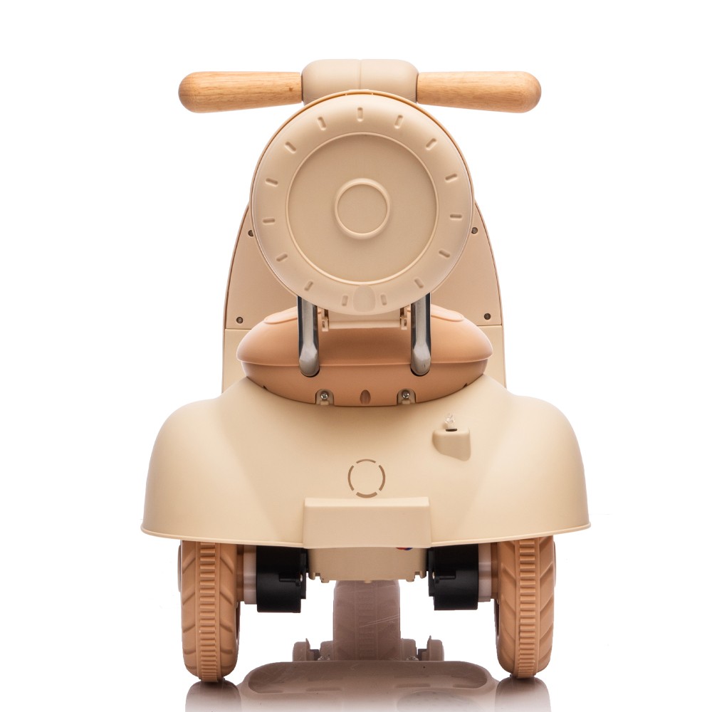 Kids Electric Motorcycle with Parent Control Three-Wheel Stable Wooden Handle