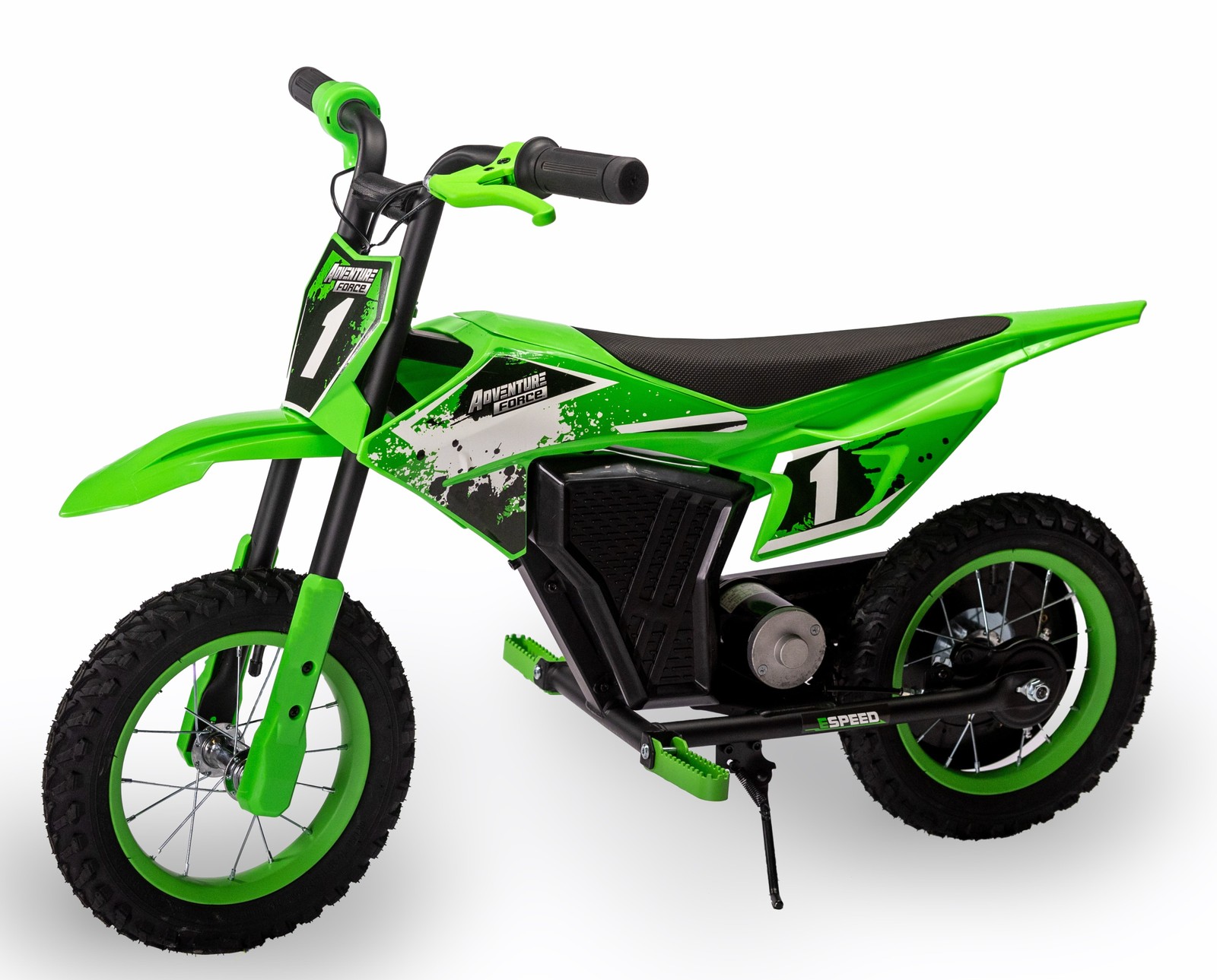 12V Electric Dirt Bike, Kids Battery Powered Ride On, Ages 5 Years and Up, Green