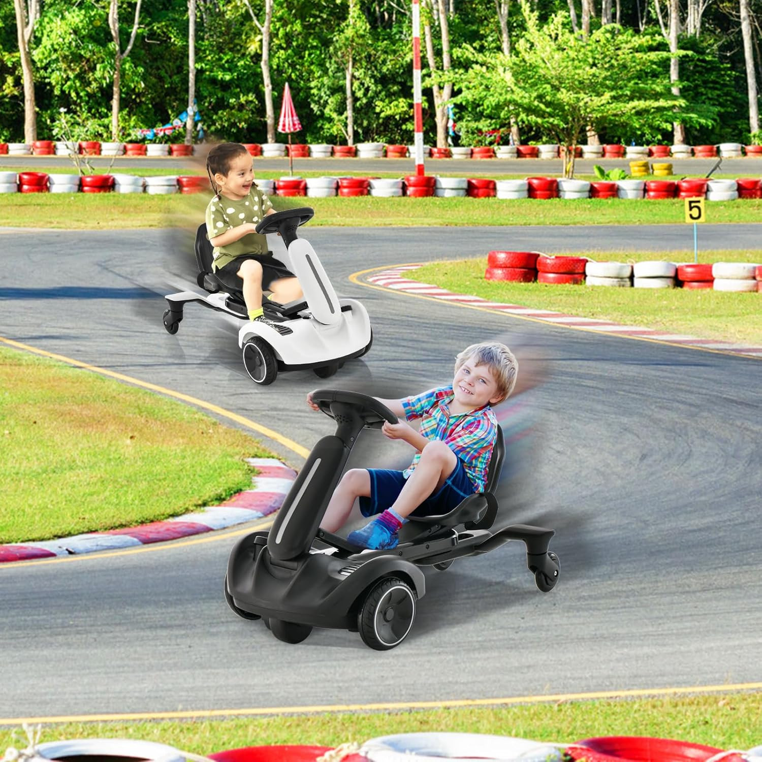 Ride on Drift Car, 6V Battery Powered Electric Vehicle W/360°Rotatable Universal