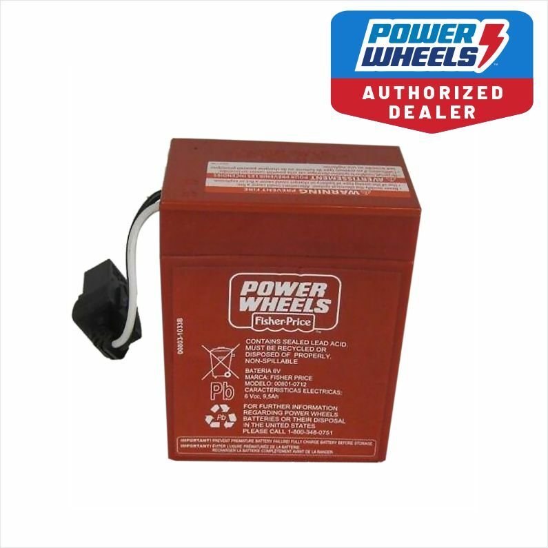 Power Wheels DPK45 Black Corvette Fisher Price Red 6 Volt Battery Genuine