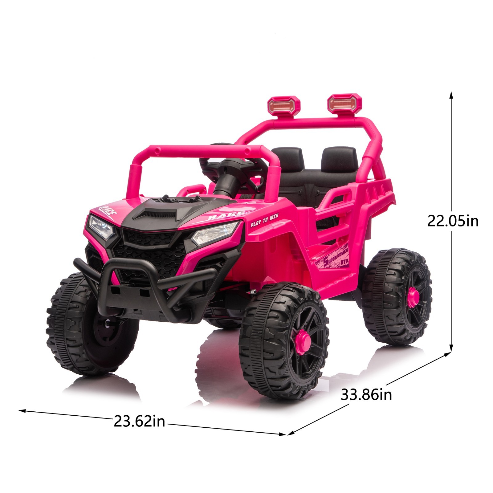 12V Kids Electric Car Truck Ride On UTV W/Remote,Batttery Power Wheels Toys,Pink