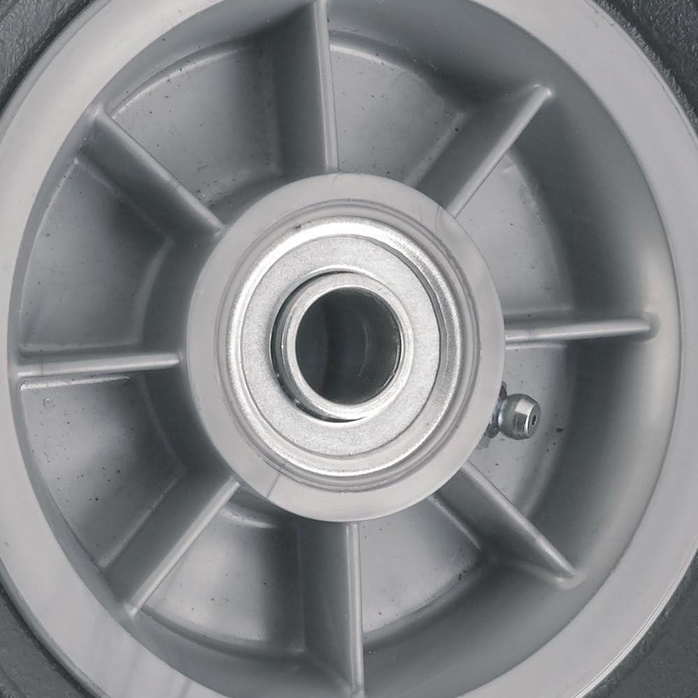 Versatile 8 Inch Replacement Wheel with Strong Flat Proof Design – Gray/Black
