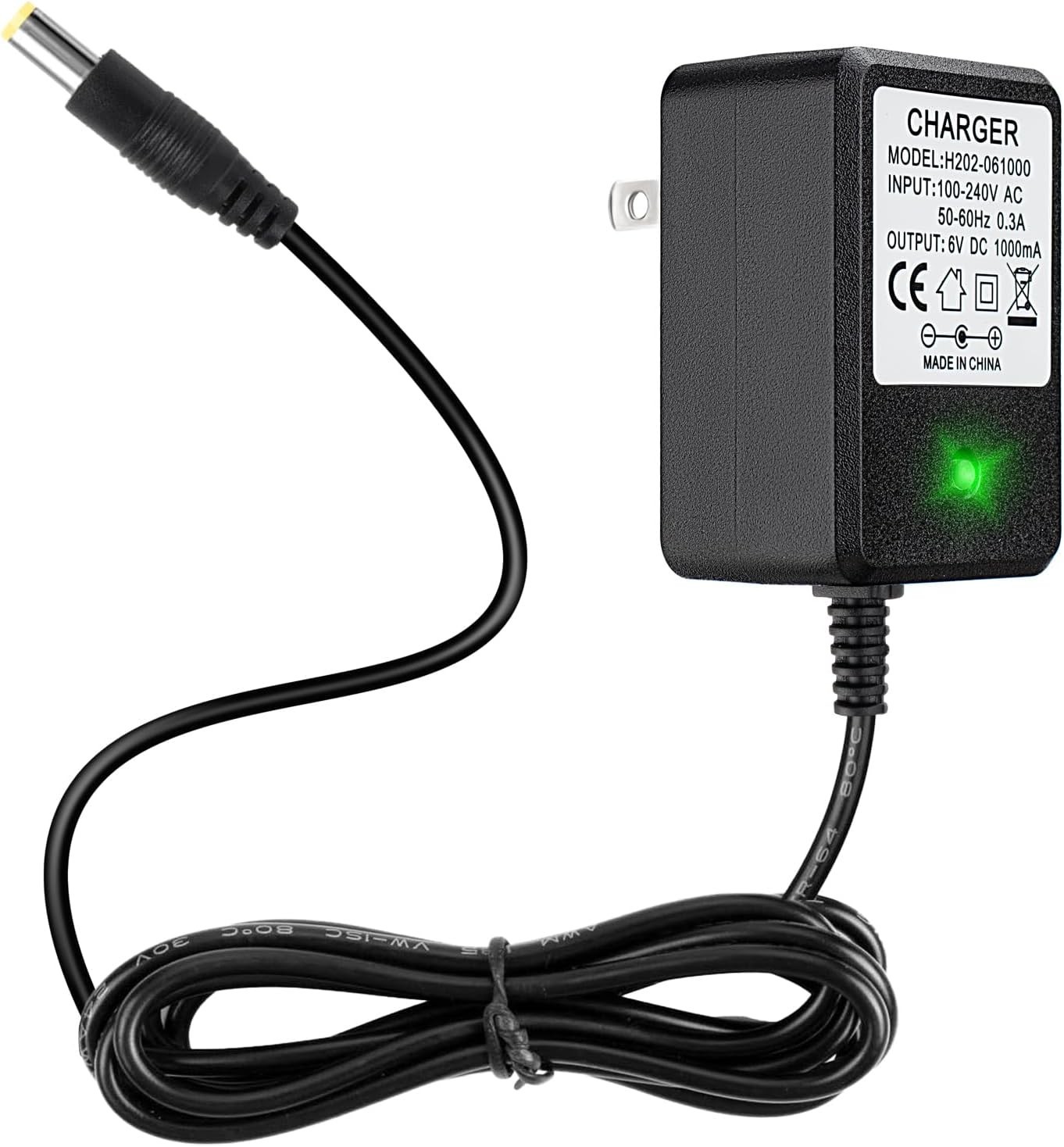 6V Charger for Kids Ride On Car Toys, 6 Volt Battery Charger for Flybar Bumpe…