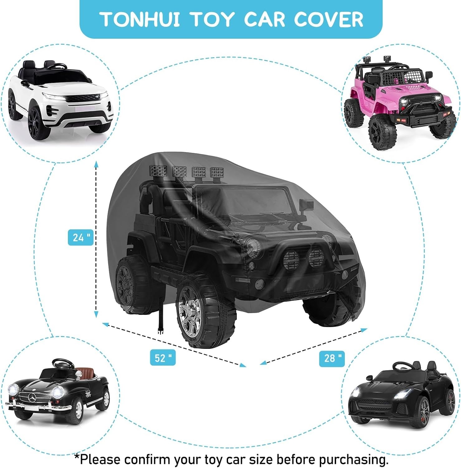 Durable Oxford Fabric Cover for Electric Toy Cars – Perfectly Weatherproof