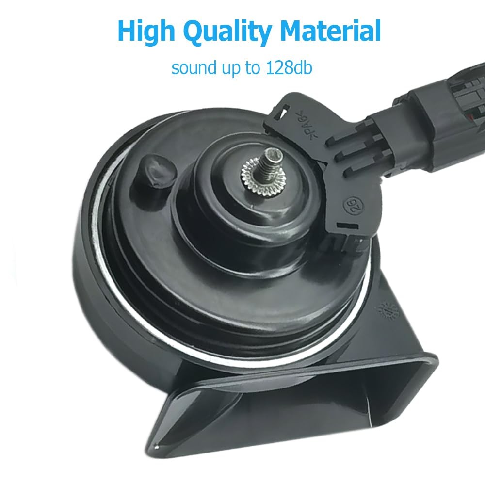 Car Horn Compatible with Hyundai, 12V Waterproof Snail Horn Loud 128db High/L…