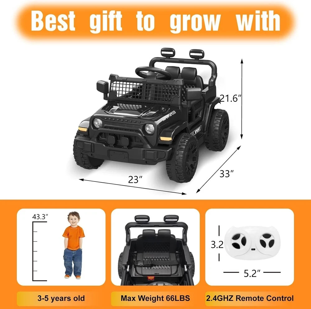 Carro Electrico Para Niños Coche Montable De Jugar Manejar Con Control Remoto..