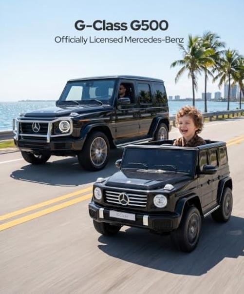 2 Seater 24v Ride on Toys for Big Kids,Mercedes Benz G-Class G500 Black
