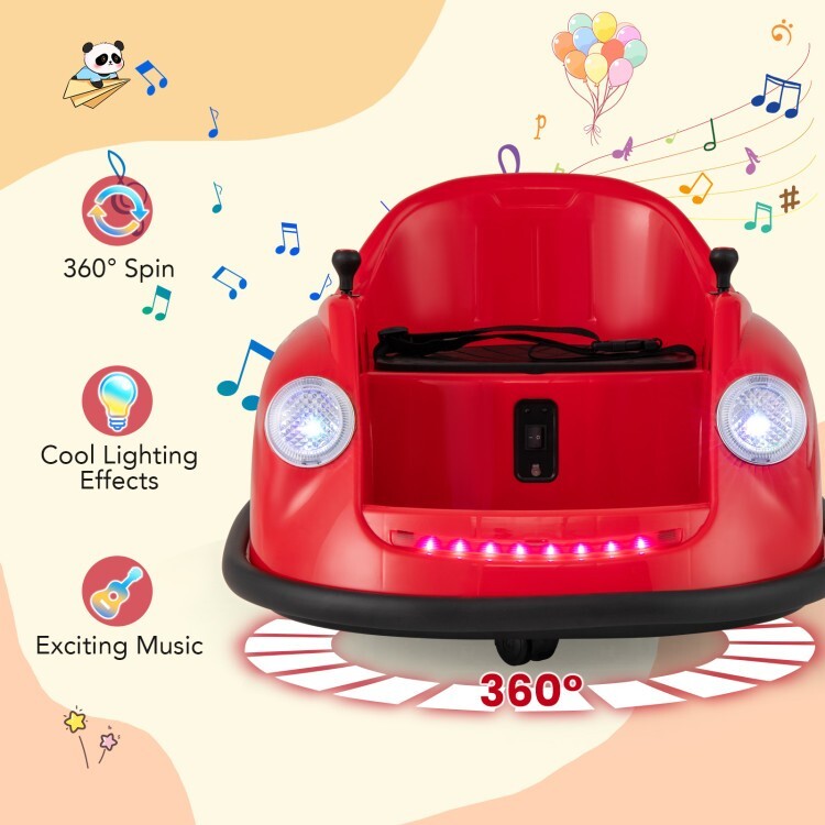 12V Battery Powered Electric Kids Ride on Baby Bumping Toy Car w/Remote Control