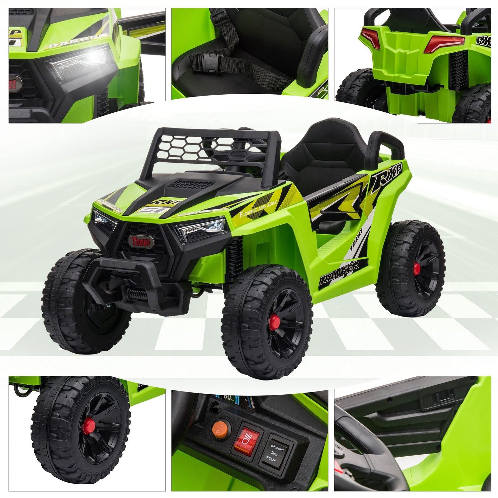 12V Coche De Paseo Para Niños Grandes De 3 4 5 6 Años Camión ATV Eléctrico Playa