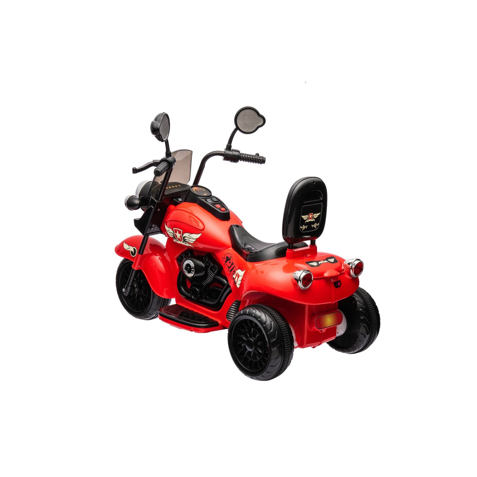 12V Freddo Kids Cruiser Chopper Motorcycle Ride On Toy Car W/ LED Lights Red