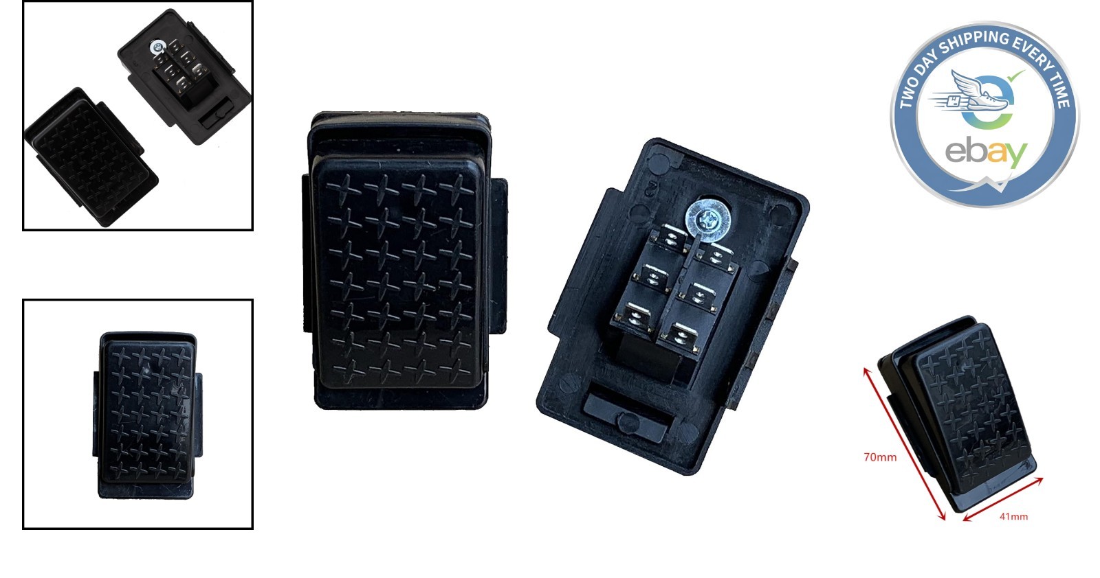 12V Accelerator Foot Pedal for Kids Ride-On Cars with 6-Pin Socket