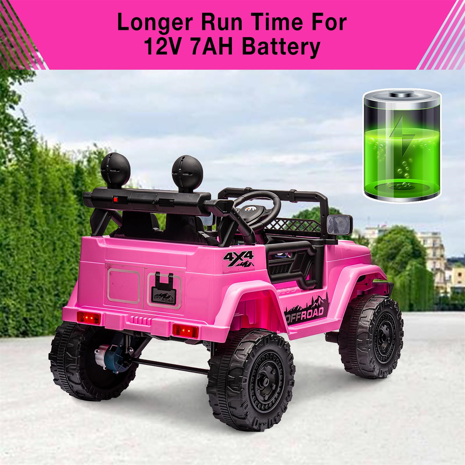 12V Kids Ride-On Truck with Parent Remote Control Electric Car Spring Suspension