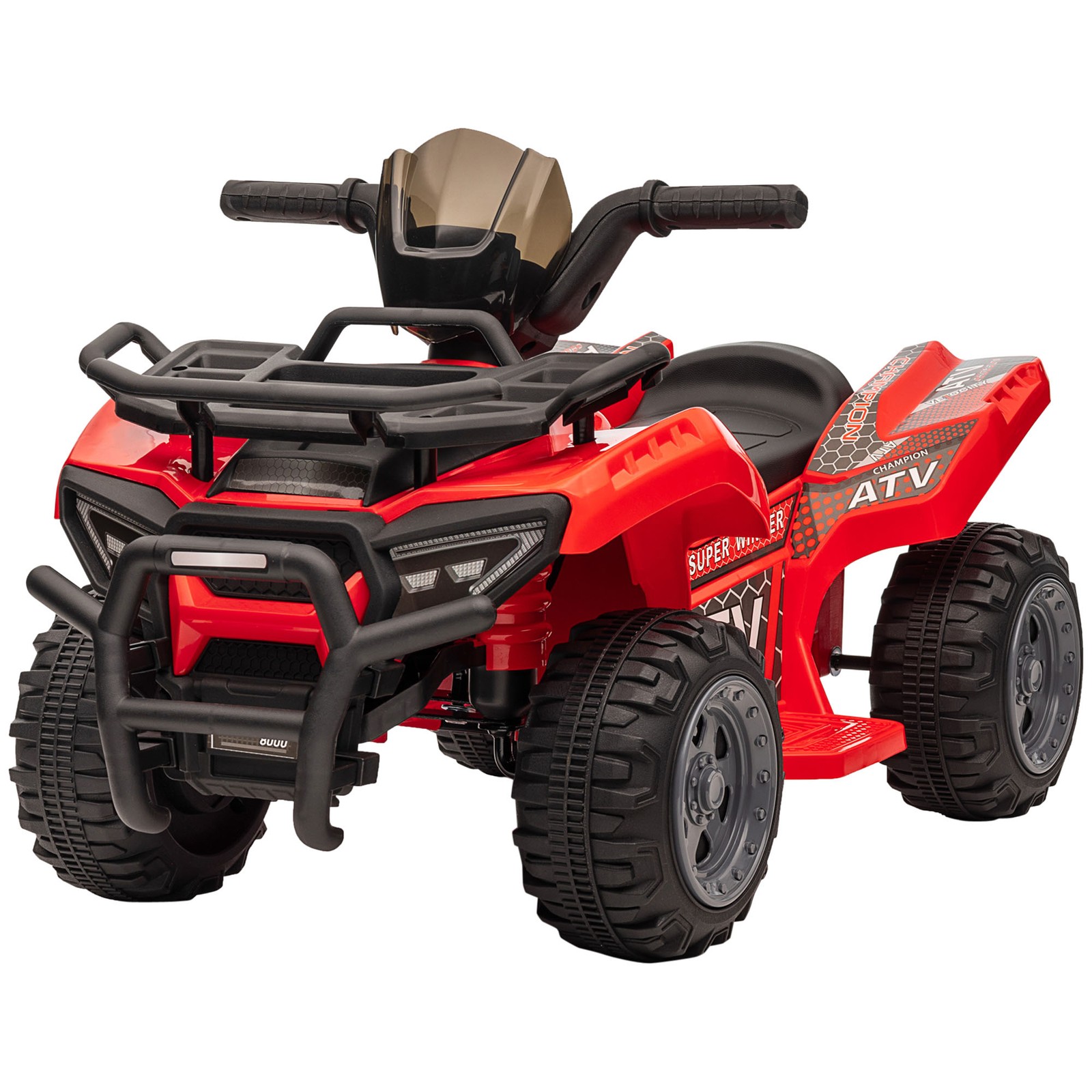 Kids Ride-on Electric Four Wheeler ATV, Quad with Music, Red