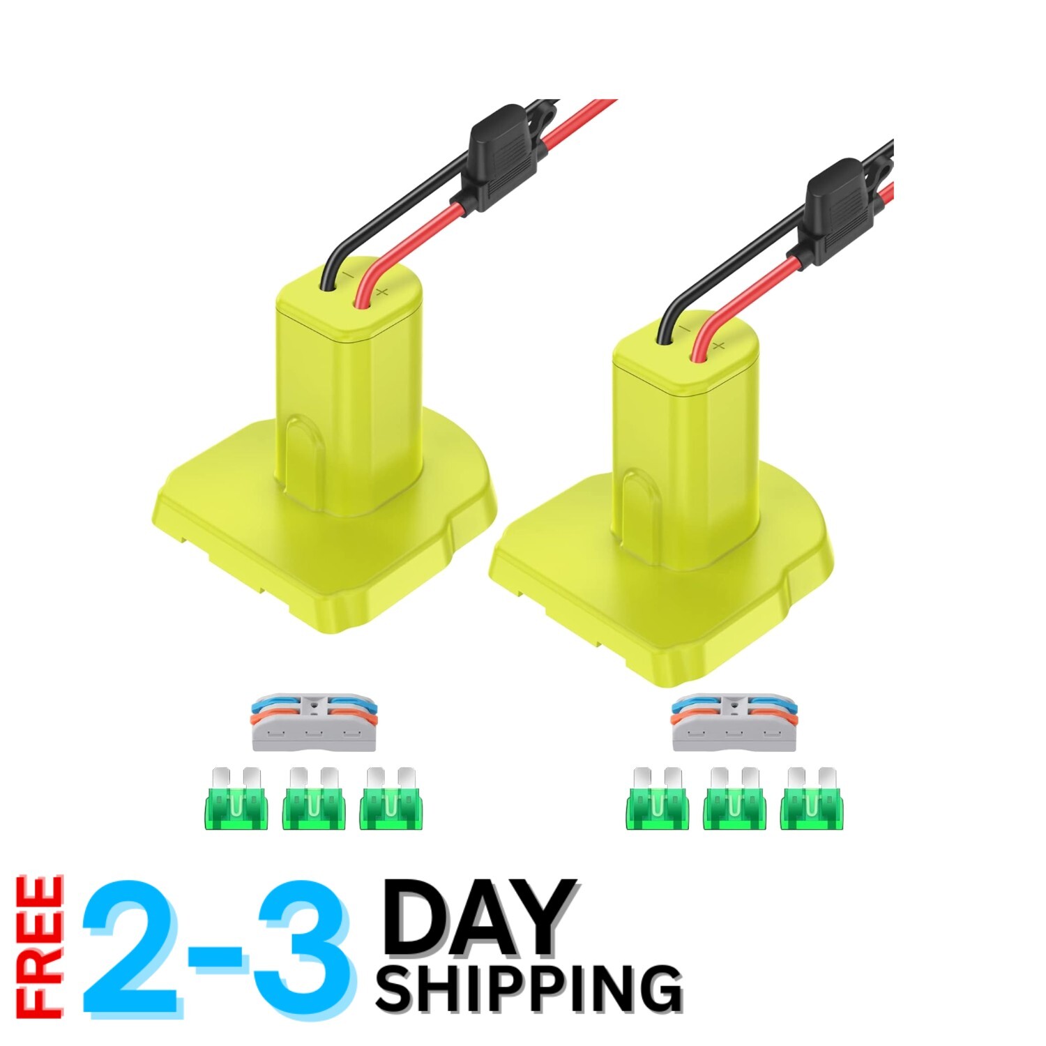 Durable ABS 2-Pack Ryobi 18V Battery Adapter – Perfect for DIY Projects and Toys