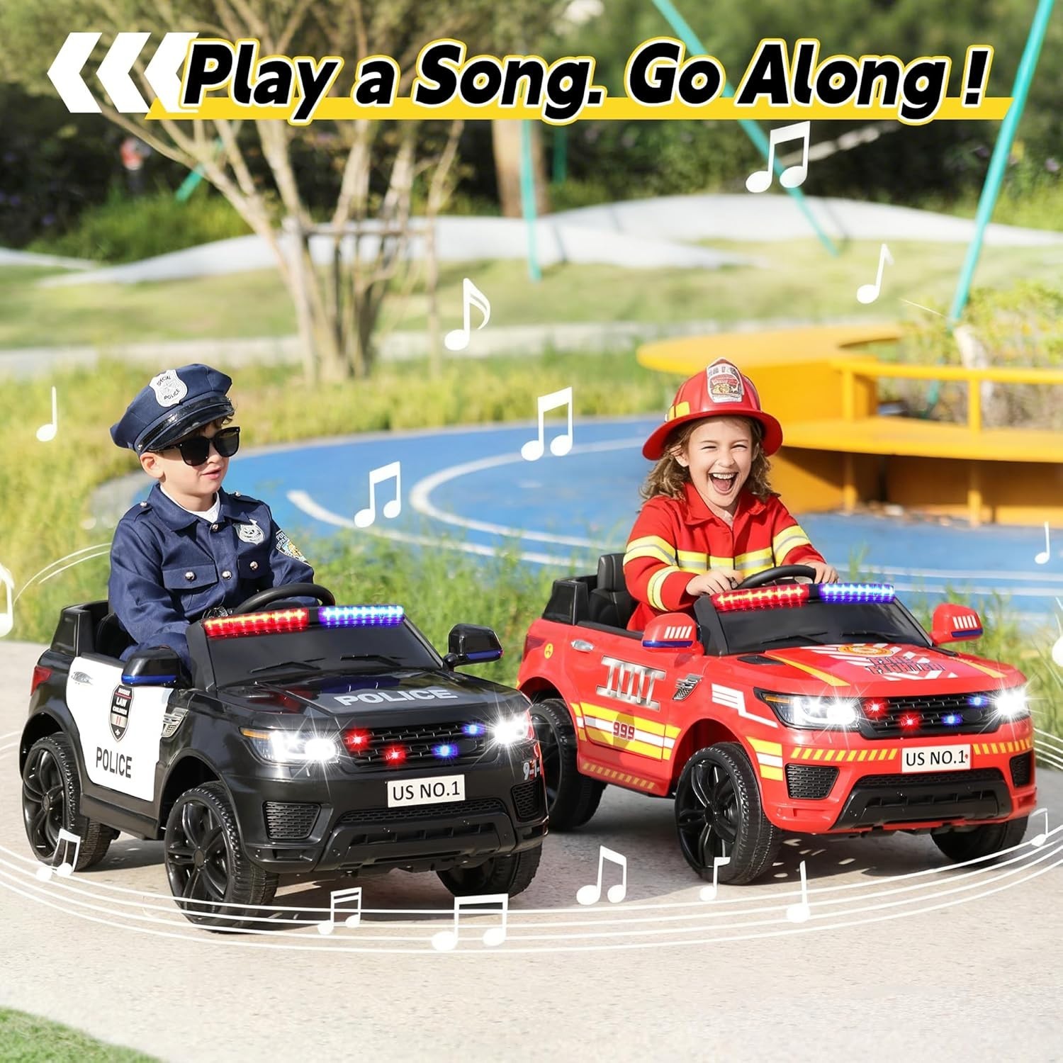 TOBBI 12V Kids Electric Vehicles for Ages 3-8 w/Remote Control, Music