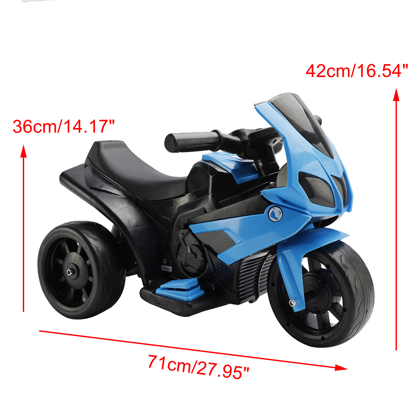 3Wheel 6V Kid Ride On Motorcycle Electric Toy With Remote Control LED Light#