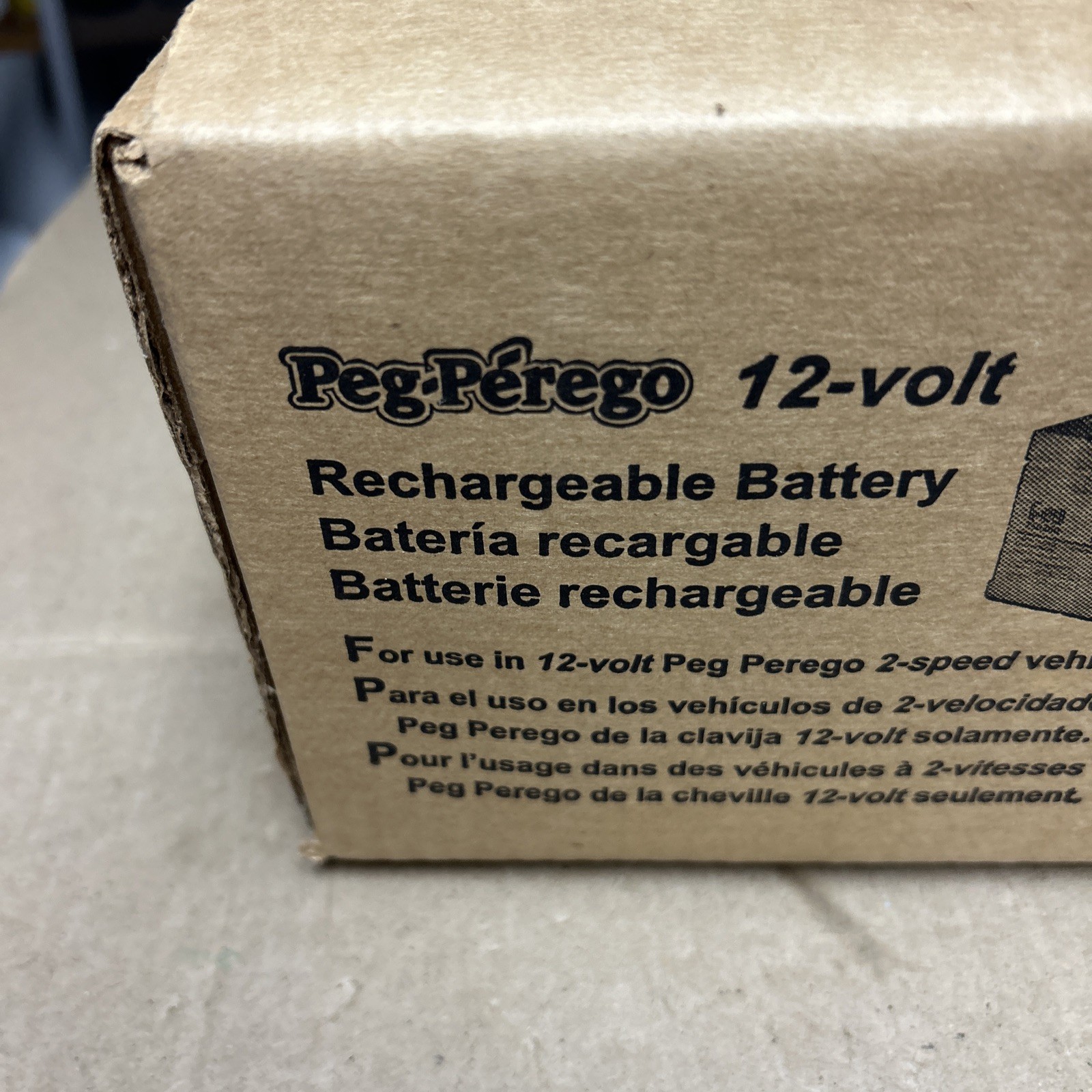 Genuine OEM Peg-Perego 12-Volt Battery For Ride On Vehicles, IAKB0501 W/ Charger