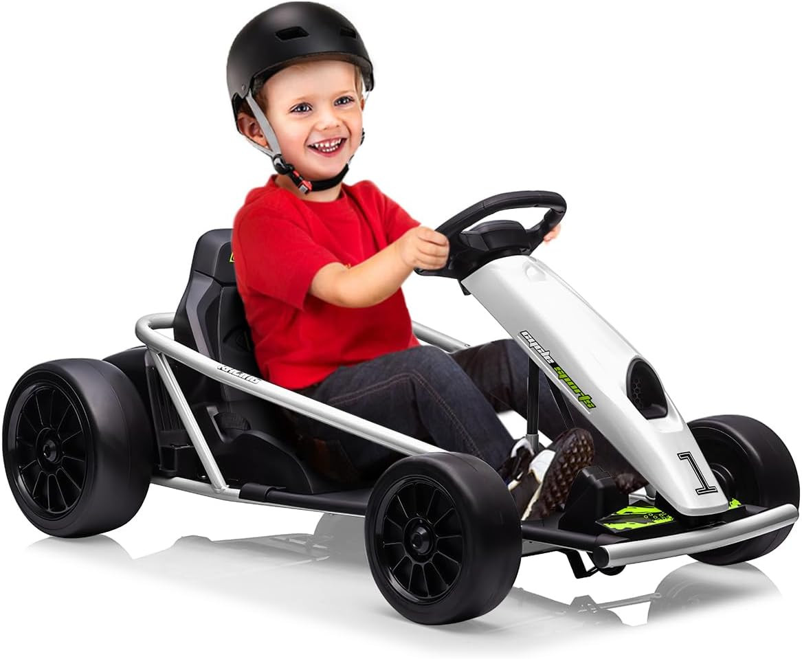 24V 9Ah Kids Ride on Go Kart Toy,High Speed 8.1MPH Drifting Car with Powerful