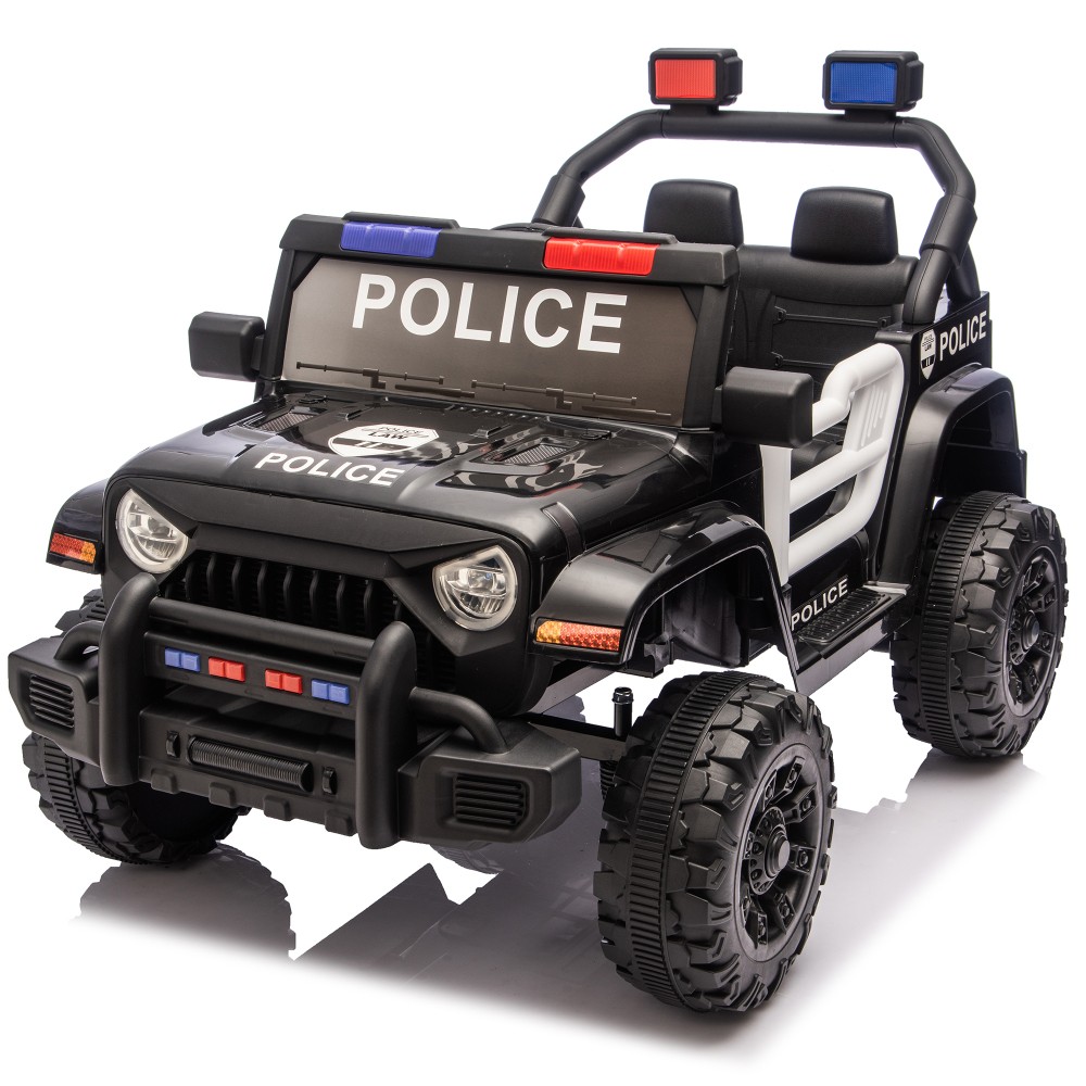 12V Kids Electric Police Car W/Parent Remote Control Kids Aged 2-4 music MP3 USB