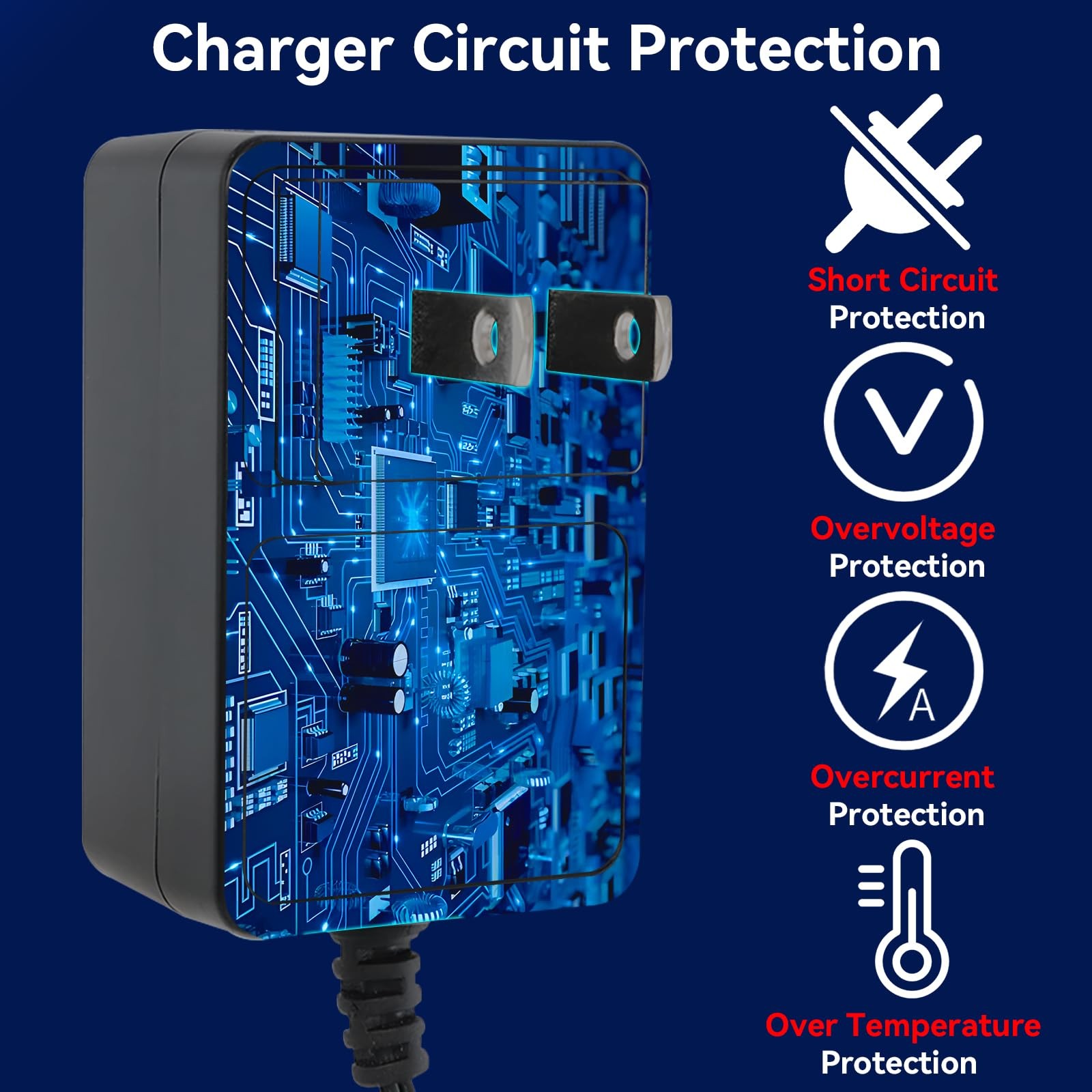 12V Battery Charger for Kids Ride On Car Toy 12 Volt Electric Bumper Cars Ch…
