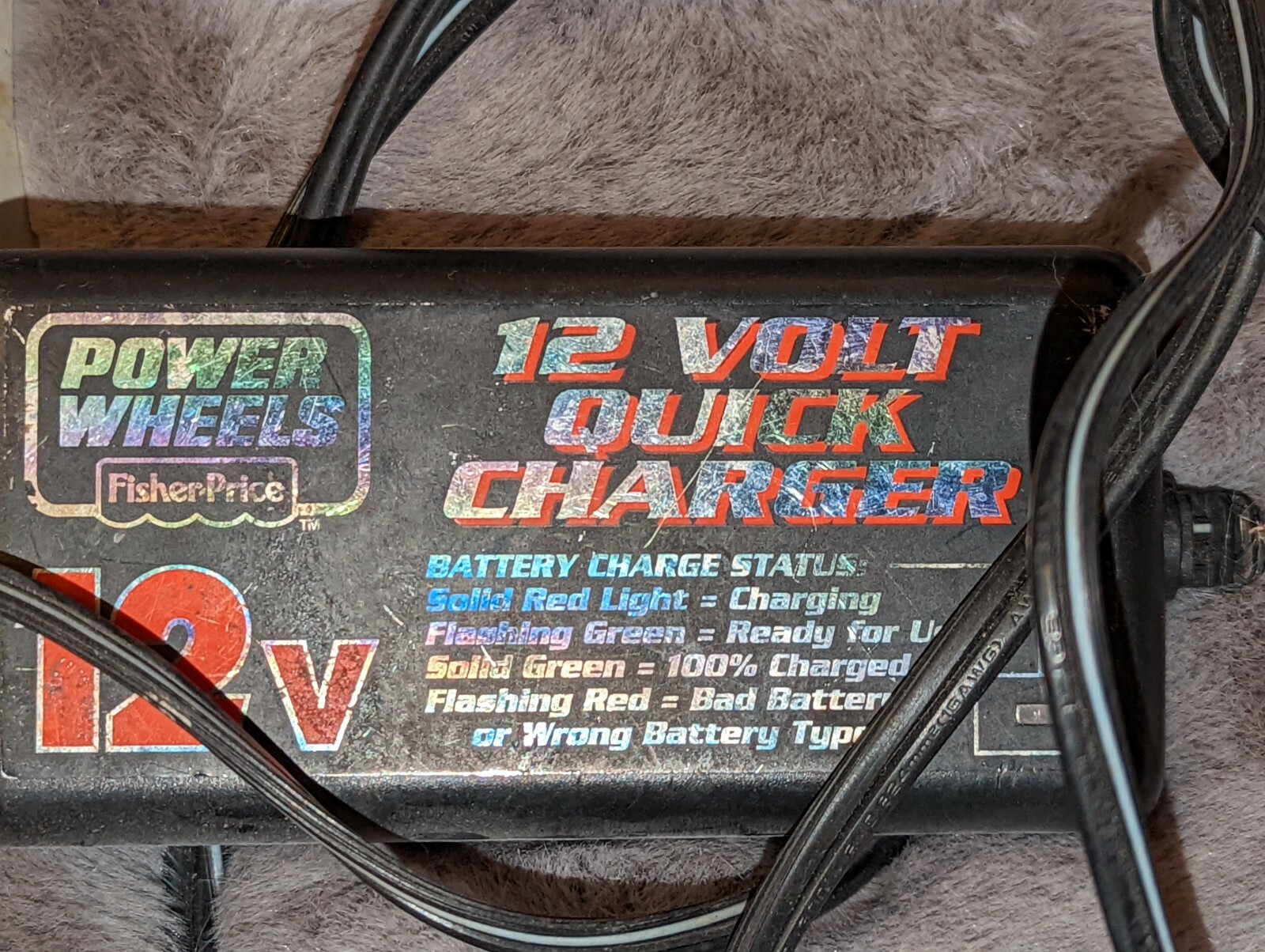 Fisher Price Power Wheels 12 Volt Quick Charger 00801-142-9