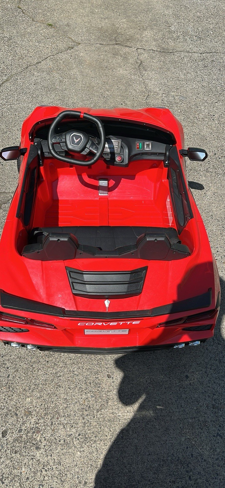 Chevrolet Corvette Red Battery Operated Ride-On Toy Car for Ages 3-7