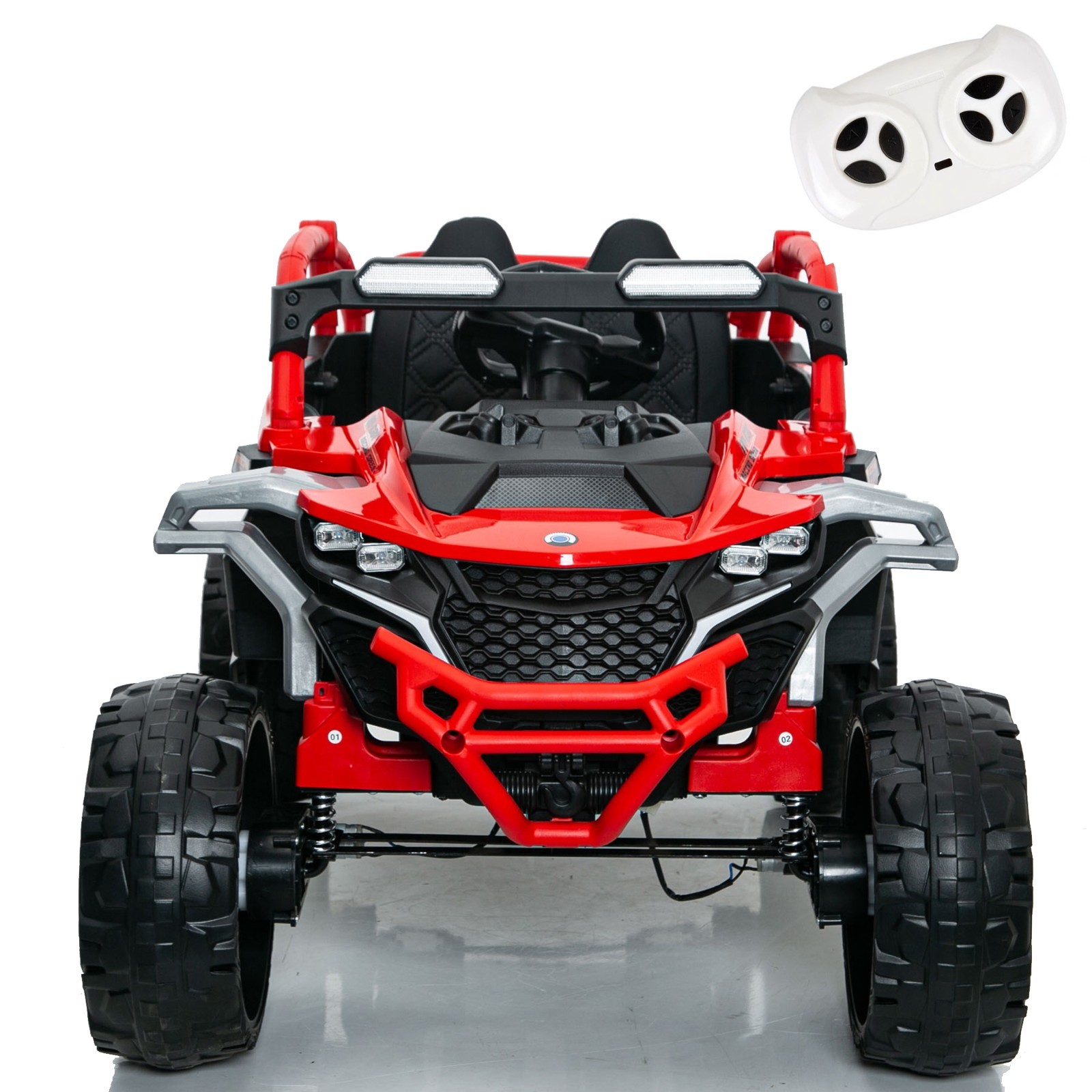 12V Kids Electric Car Truck 2 Seater Ride on UTV Toys with Remote LED Music, Red