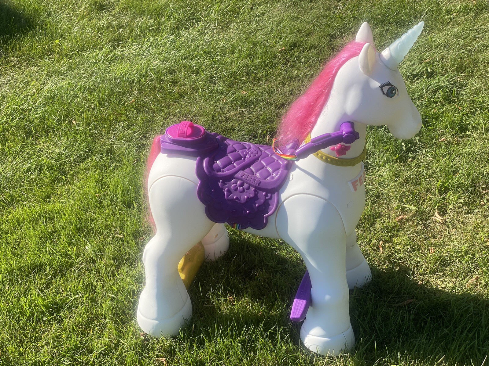 Famous Feber My Lovely Electric Ride-On Unicorn Toy 12 Volt
