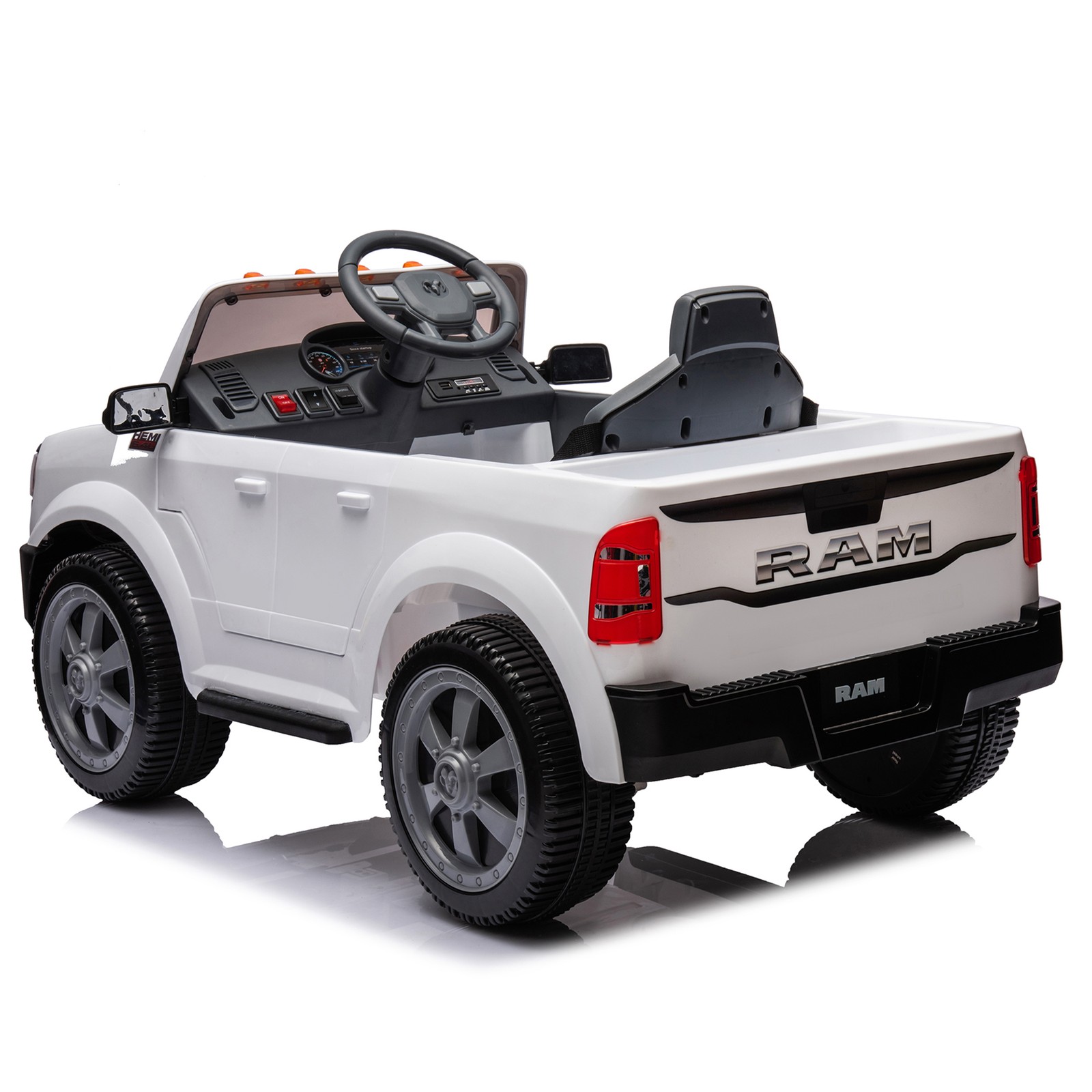 Large Kids Ride On Electric Pickup WITH/Parents Control For Kids Aged 3-5 White