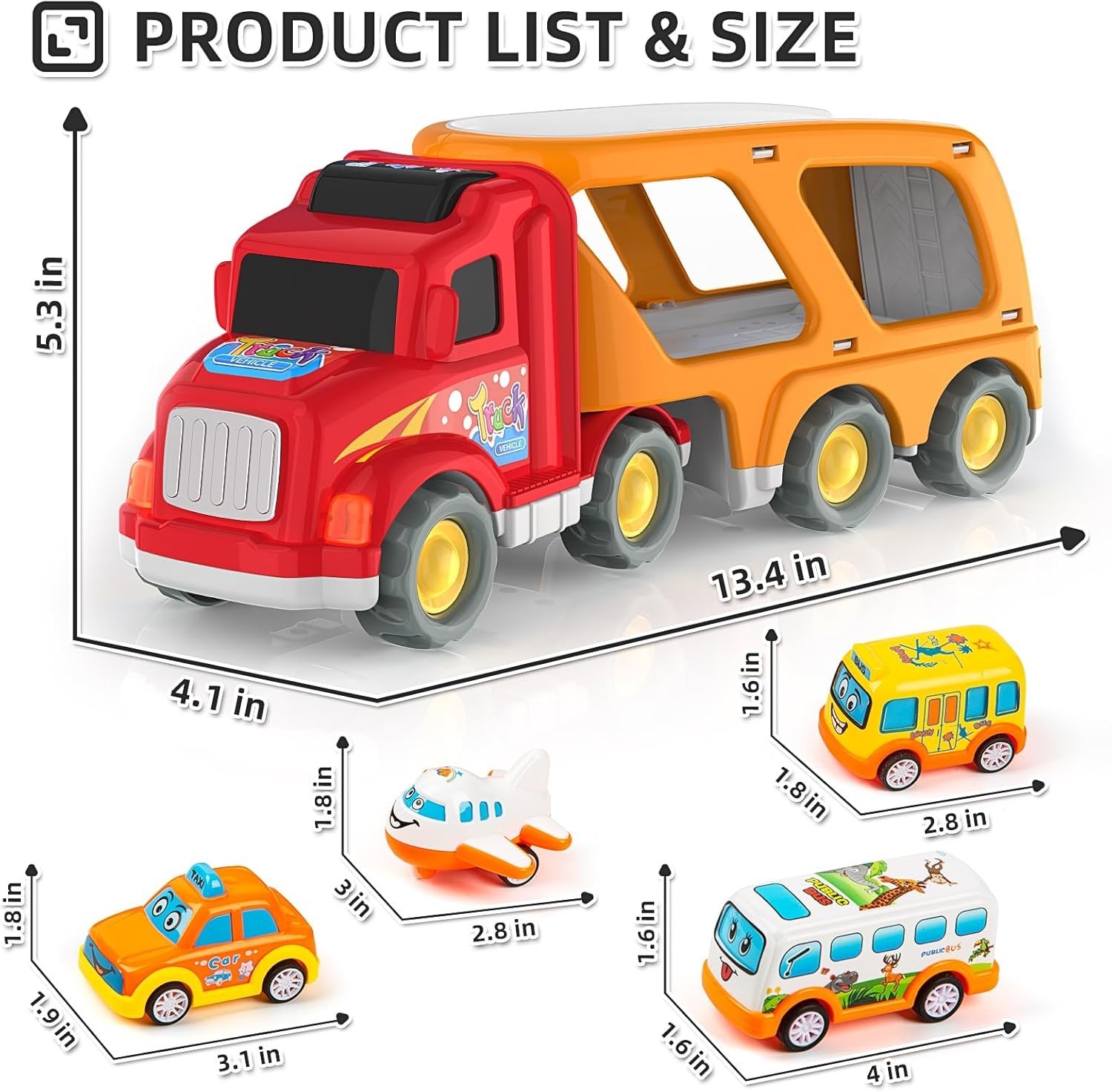 Exciting 5-in-1 Carrier Truck & Mini Cars for Toddlers – Ideal Gift for Ages 3-6