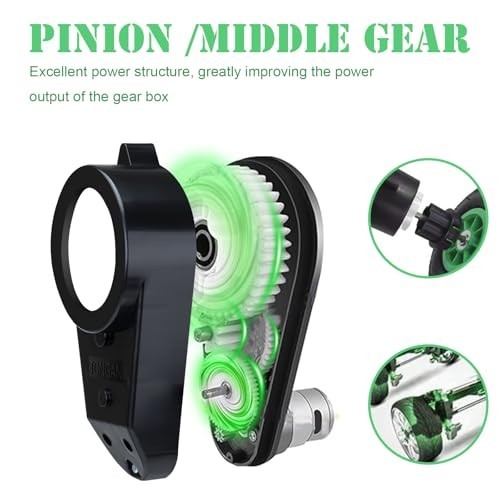 24V High-Speed Motor Upgrade Gearbox for Ride-On Toys – 2 Pcs, 40000RPM Parts