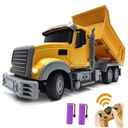 RC Dump Truck Toy for Kids – 6 Channel Remote Control Dump Truck with LED