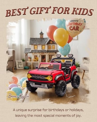 First Ride On Ford Bronco 24V Ride on Toys for Boys & Girls, 2 Seater Kids El…