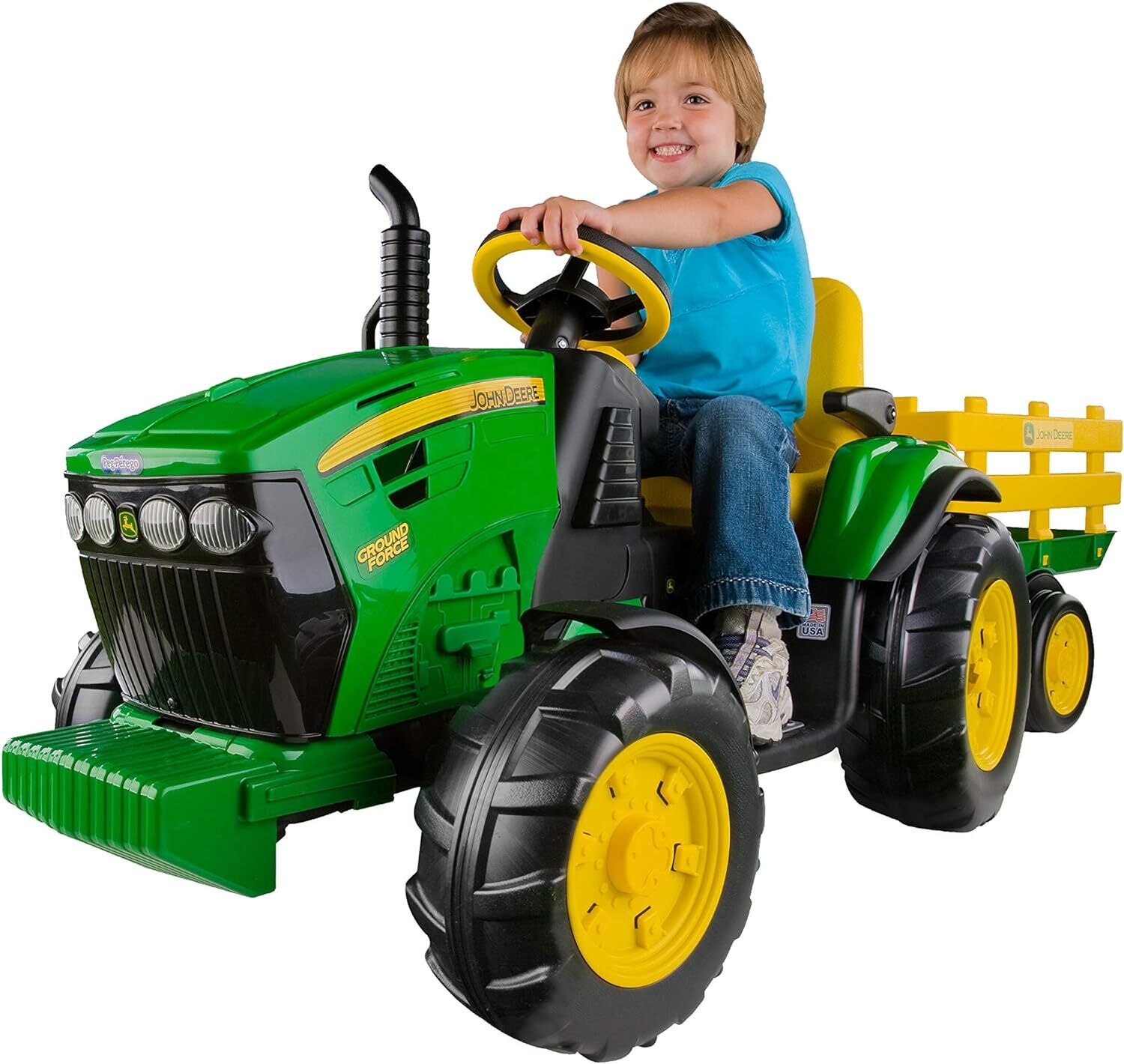 Peg Perego John Deere Ground Force Tractor with Trailer