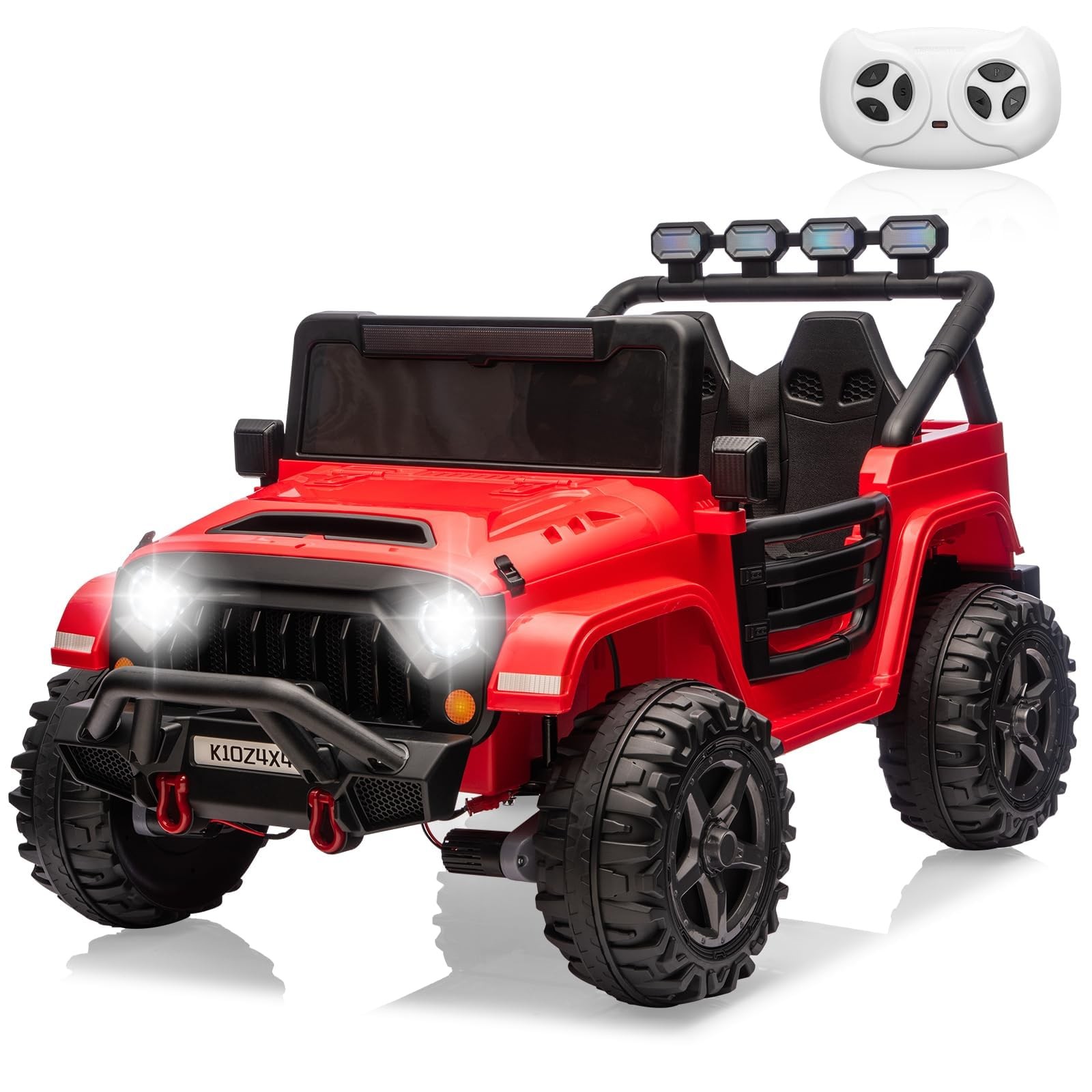 24V 2-Seater Electric Ride-On Truck for Kids – 4×4, 3 Speeds, Suspension, LED