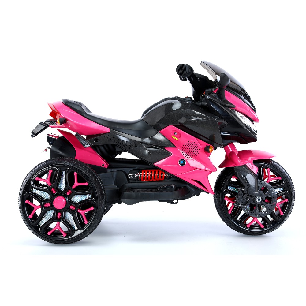 12V Kids Electric Motorcycle, 3-6 Yrs, Training Wheels, Lights, Manual Throttle