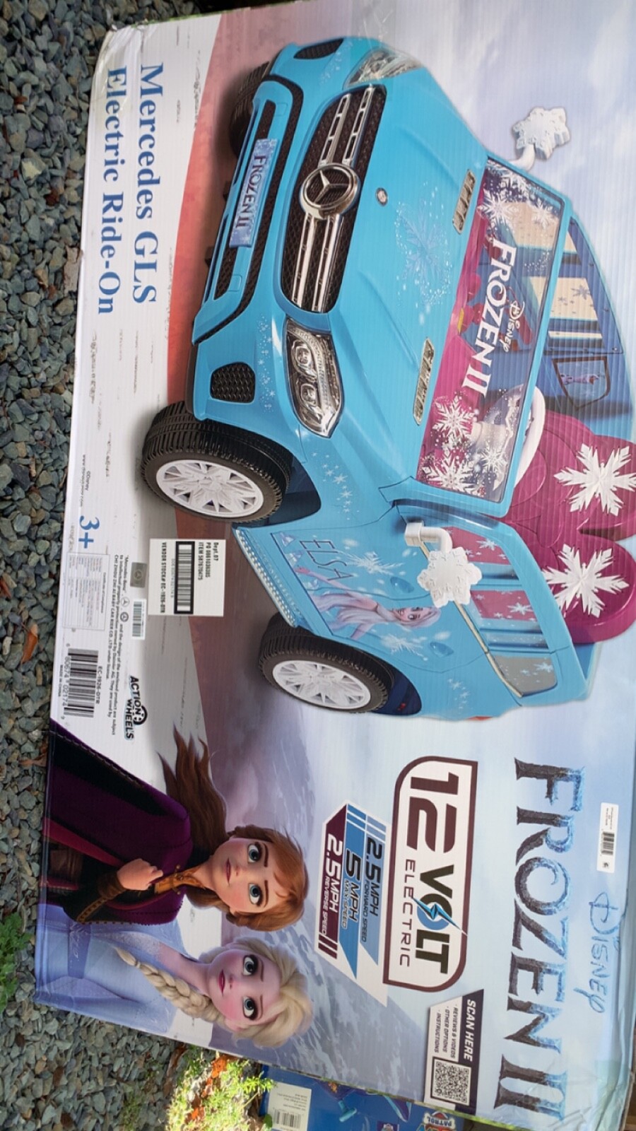 12V Disney’s Frozen Mercedes GLS-320 Powered Ride-on for Girls Ages 3+, up to 5