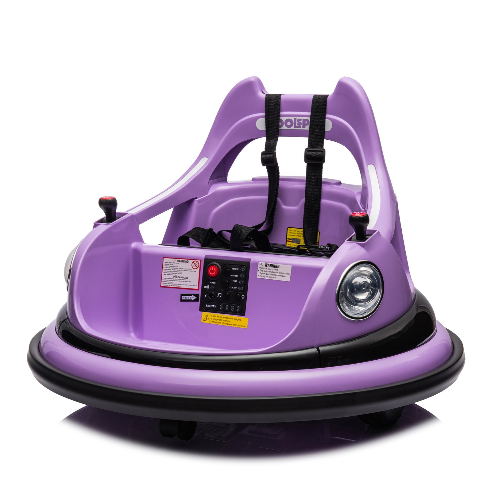 12V Ride on Bumper Car Kids Electric for Kids 1.5-5 Years Old 360 Degree Spin