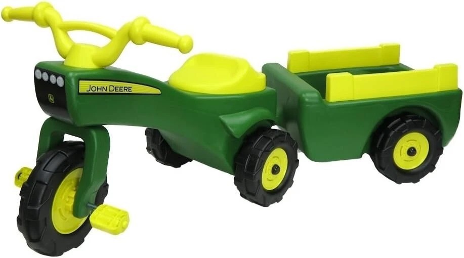 Kids Ride On Pedal Tractor with Trailer John Deere Toys Indoor Outdoor Playing